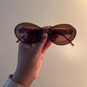 1980NINE brown oval sunglasses